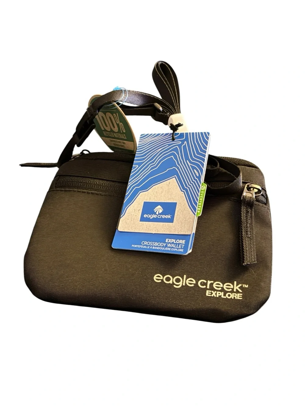 NWT EAGLE CREEK Explore Crossbody Wallet Purse Bag Black